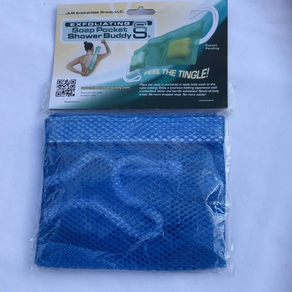 Five back scrubbing NIB mesh long washcloths